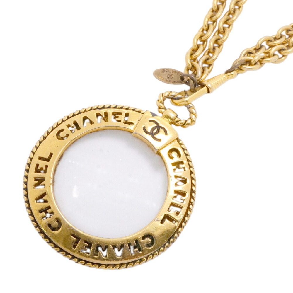 CHANEL Gold Logo Necklace